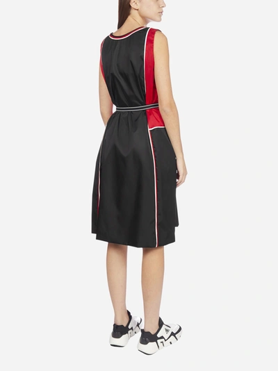 Shop Prada Logo-plaque Re-nylon Dress