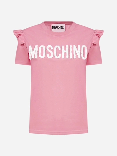Shop Moschino Logo Cotton T-shirt