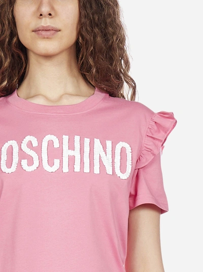 Shop Moschino Logo Cotton T-shirt