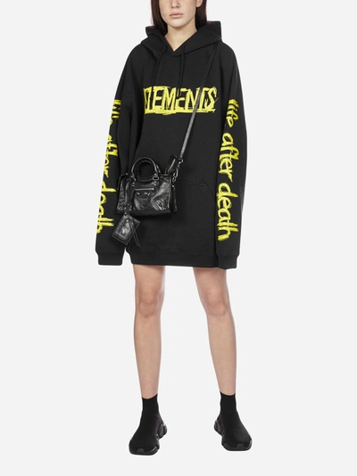 Shop Vetements Felpa World Tour Oversize In Cotone Con Cappuccio