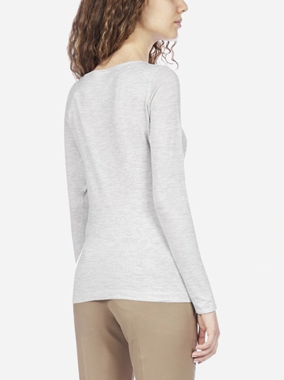 Shop Brunello Cucinelli Cashmere And Silk Blend Long Sleeved T-shirt