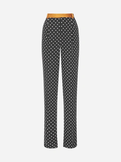 Shop Haider Ackermann Polka-dot Silk Trousers