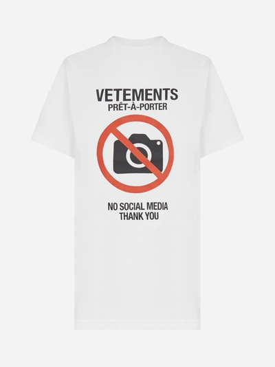 Shop Vetements Antisocial Oversized Cotton T-shirt