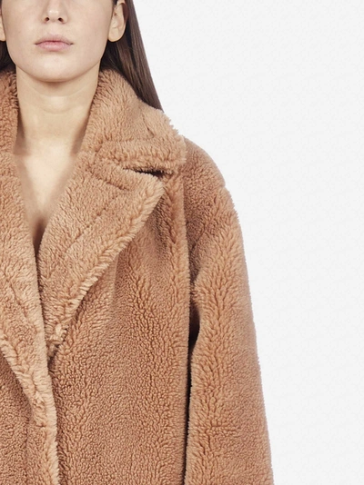 Shop Stand Studio Maria Faux-fur Coat In Sand