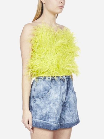 Shop Attico Feathers Embellished Top