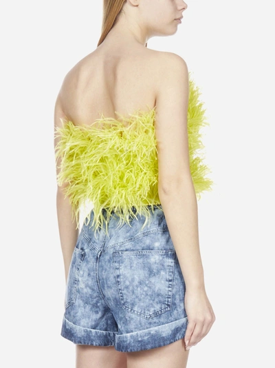 Shop Attico Feathers Embellished Top