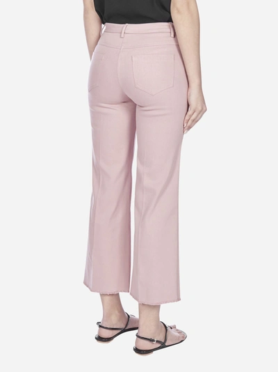 Shop Blanca Vita Patty Blend-cotton Drill Cropped Pants
