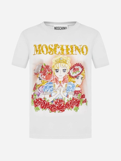 Shop Moschino T-shirt Oversize In Cotone Con Stampa