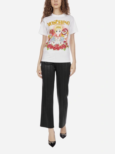 Shop Moschino T-shirt Oversize In Cotone Con Stampa