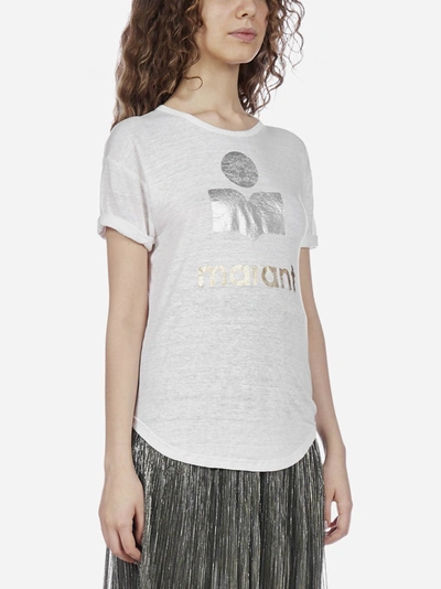 Shop Isabel Marant Étoile T-shirt Koldi In Lino Con Logo