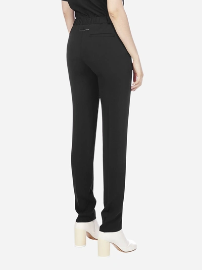 Shop Mm6 Maison Margiela Tapered Slim-fit Trousers