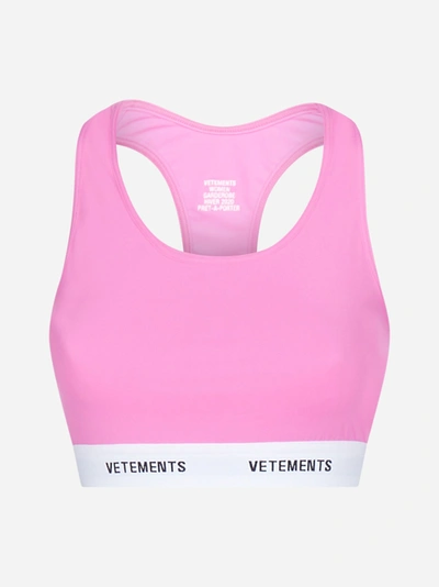 Shop Vetements Logo Band Jersey Top