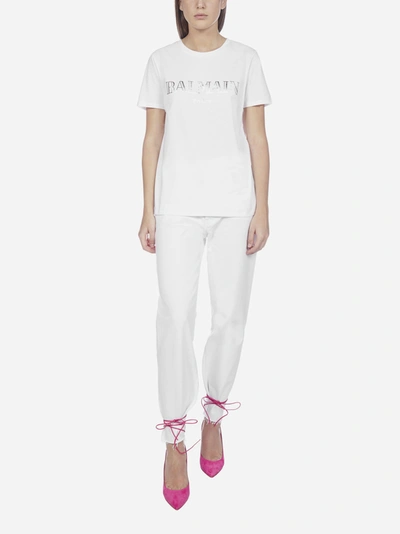 Shop Balmain T-shirt In Cotone Con Logo