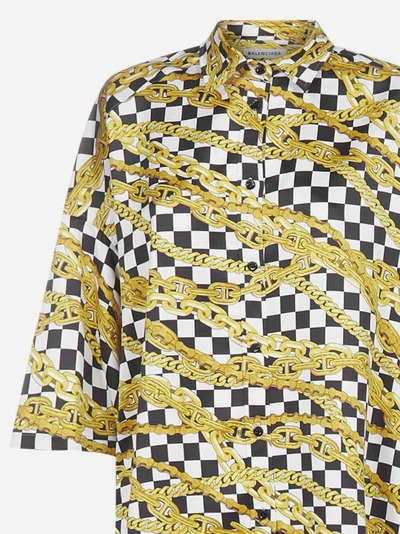 Shop Balenciaga Vareuse Print Shirt