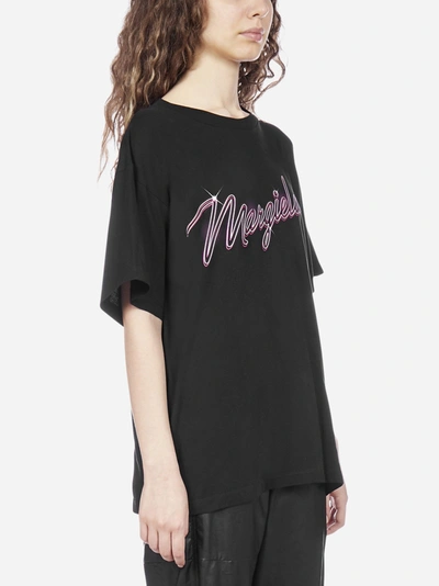Shop Mm6 Maison Margiela Logo Cotton Oversized T-shirt