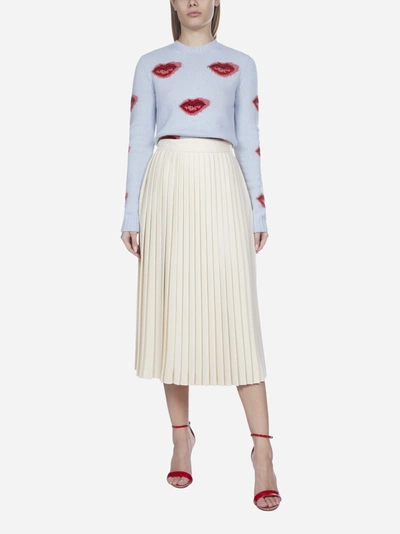 Shop Prada Mouth-motif Wool And Cashmere Sweater