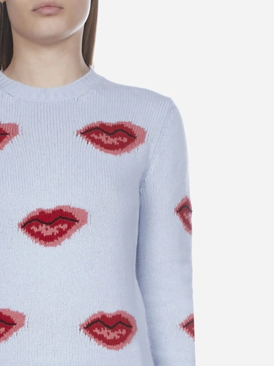 Shop Prada Mouth-motif Wool And Cashmere Sweater