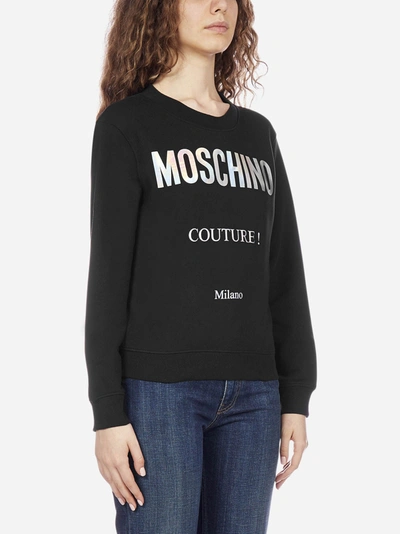 Shop Moschino Logo Cotton Sweatshirt