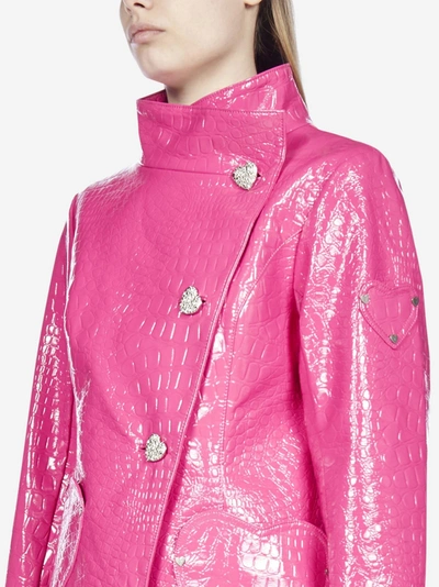 pink crocodile like bubblegum pink coat size 2, im