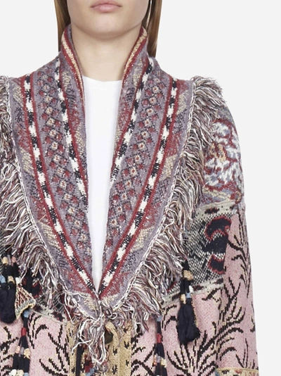 Shop Etro Folk Motif Jacquard Knit Coat