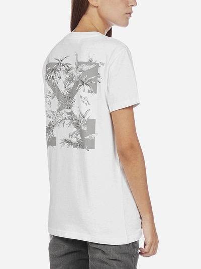 Shop Off-white Birds Reflective Cotton T-shirt