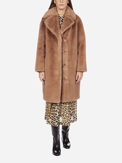 Shop Stand Studio Camille Faux-shearling Coat