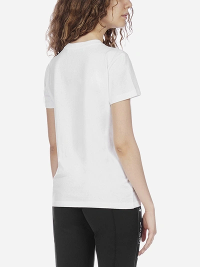 Shop Off-white Script Logo Cotton T-shirt In White - Black
