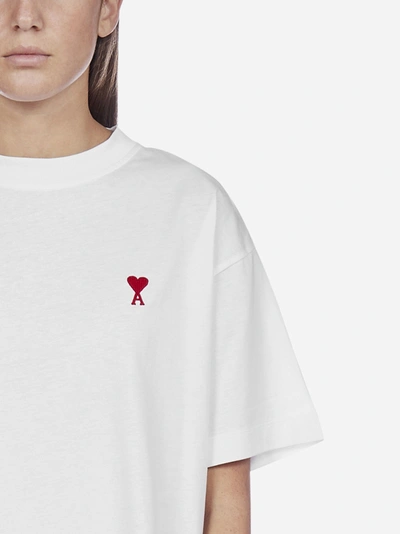 Shop Ami Alexandre Mattiussi T-shirt In Cotone Con Logo Ami De Cour