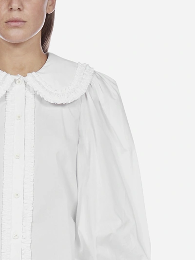 Shop Fendi Oversized Collar Cotton Shirt