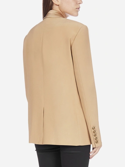 Shop Balmain Blazer Oversize Doppiopetto In Cady