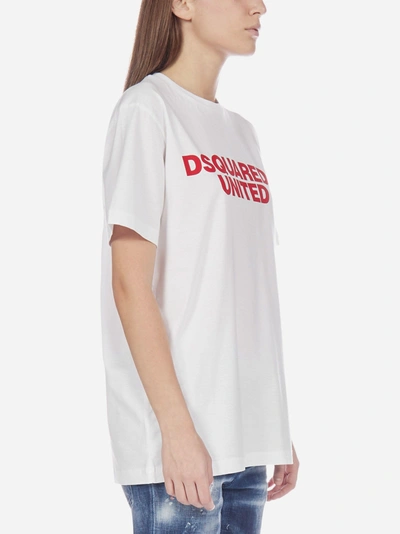 Shop Dsquared2 United Logo Cotton T-shirt