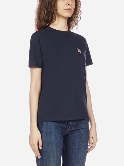 Shop Maison Kitsuné Fox Head-patch Cotton T-shirt