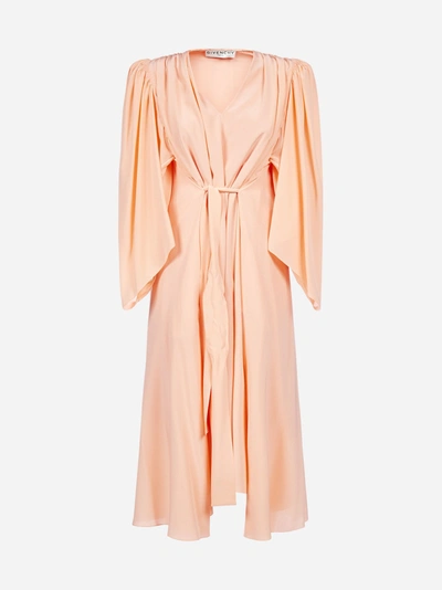 Shop Givenchy Belted Silk Dress