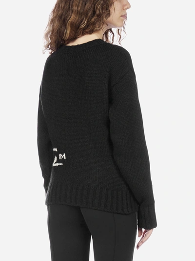 Shop Off-white Logo Intarsia Wool-blend Sweater