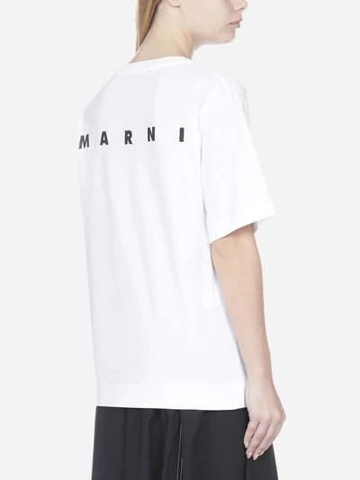 Shop Marni Mouse Logo Cotton T-shirt