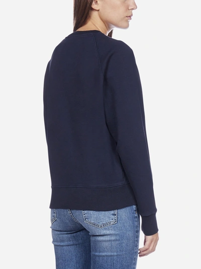 Shop Maison Kitsuné Tricolor Fox-patch Cotton Sweatshirt