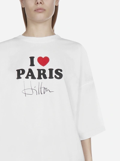 Shop Vetements I Love Paris Hilton Cotton T-shirt