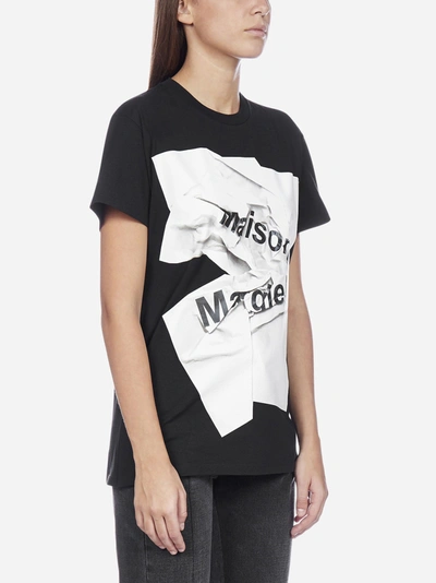 Shop Maison Margiela T-shirt In Cotone Con Inserto 3d E Logo