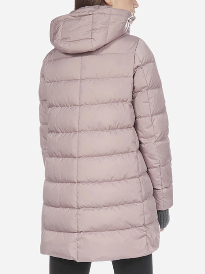 Shop Herno A-shape Chamonix Hooded Quilted Nylon Down Jacket