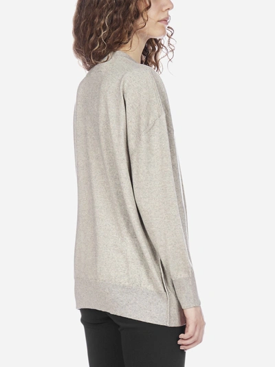 Shop Mm6 Maison Margiela Pull In Cotone E Cashmere Con Logo-cucitura