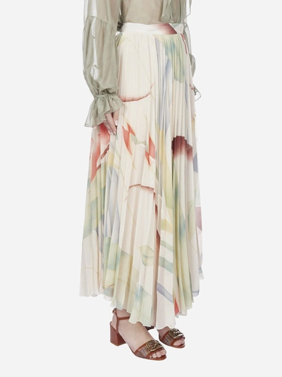 Etro Foliage Print Plisse Skirt