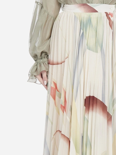 Etro Foliage Print Plisse Skirt
