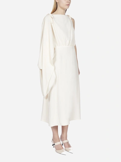 Shop Prada Asymmetrical Crepe Midi Dress