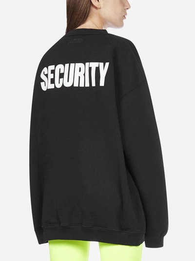 Shop Vetements Security Oversized Cotton Sweatshirt