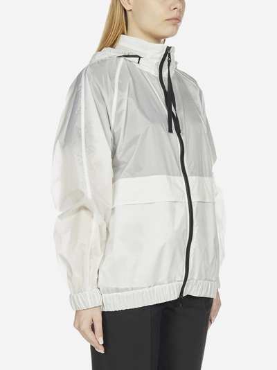 Shop Moncler Groseille Hooded Nylon Jacket In White