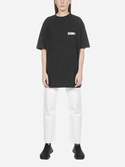 Shop Vetements T-shirt Security Oversize In Cotone