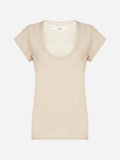 Shop Isabel Marant Étoile Zankou Linen T-shirt