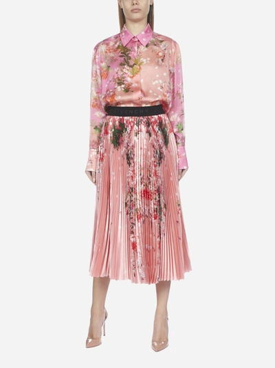 Shop Givenchy Floral Print Silk Shirt
