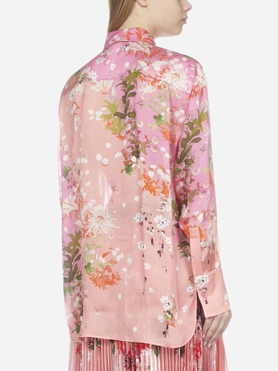 Shop Givenchy Floral Print Silk Shirt