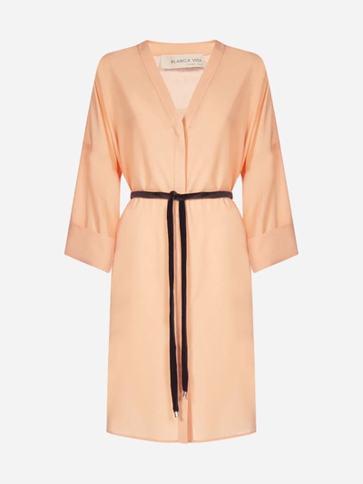 Shop Blanca Vita Adele Crepe Shirt Dress